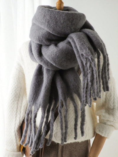 Écharpe à Franges Luxe Hiver