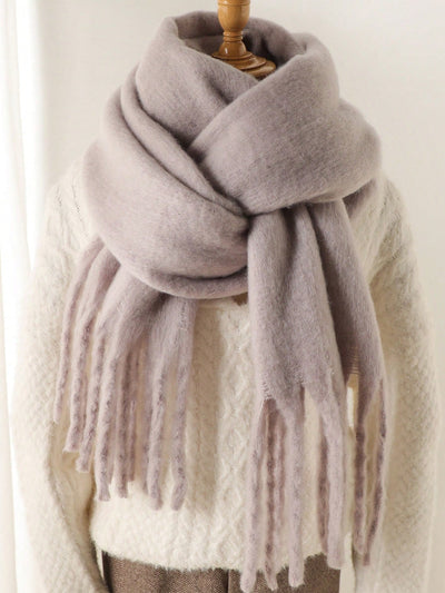 Écharpe à Franges Luxe Hiver