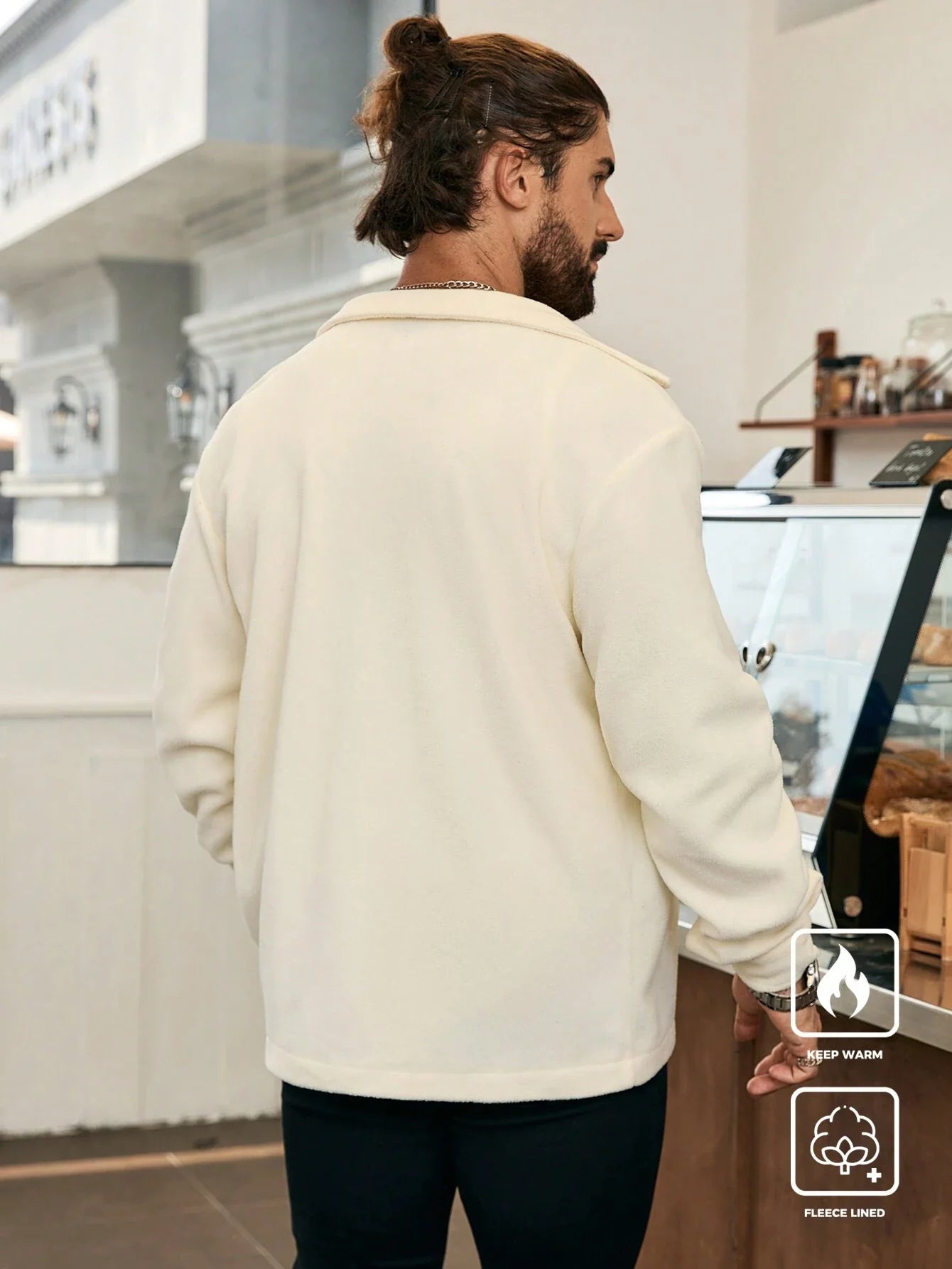 Chemise-manteau en flanelle thermique